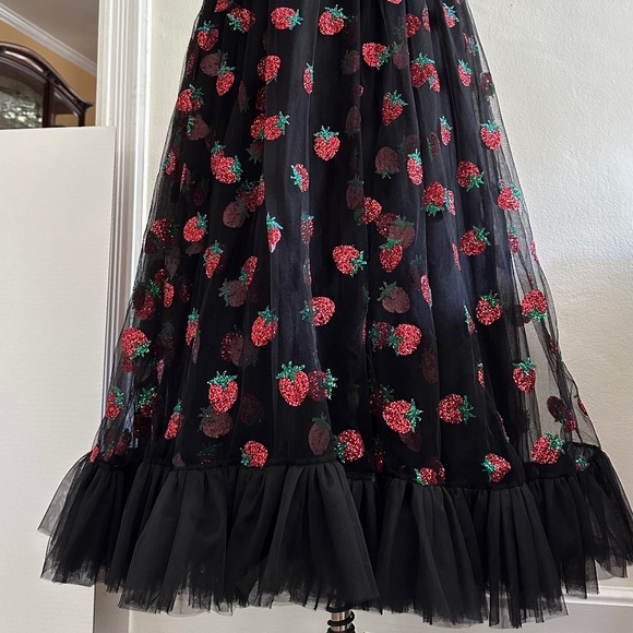 Lirika Matoshi Strawberry Dress Medium Black - Picture 9 of 12